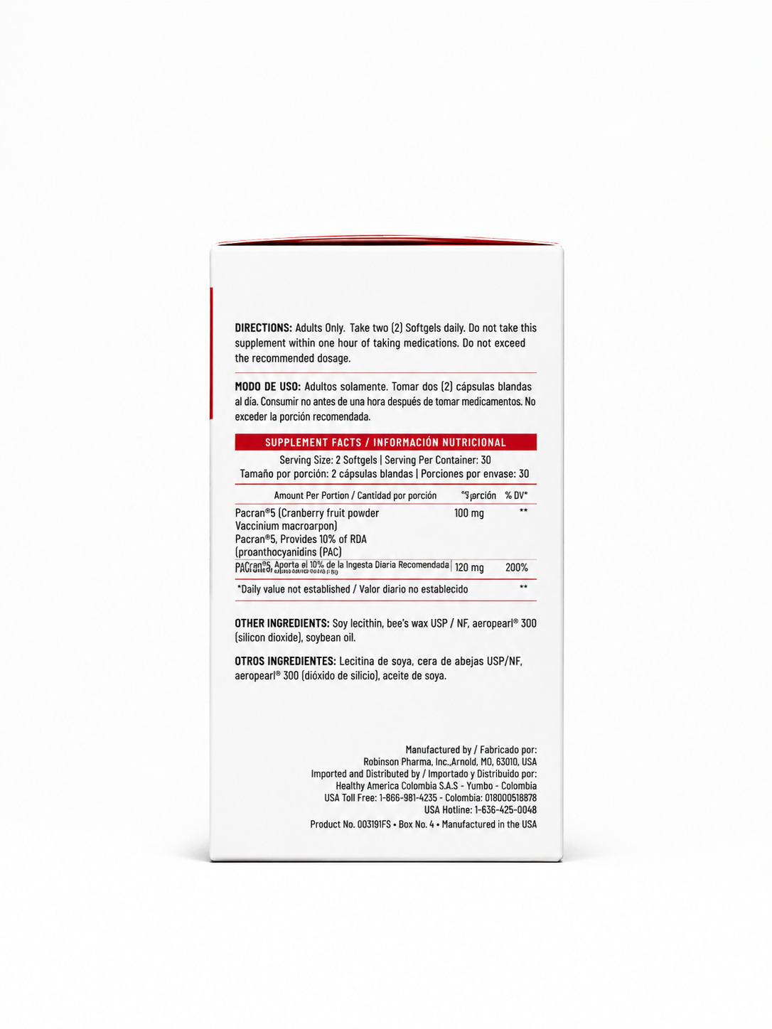 CRANBERRY UTIS X60 Soft - HEALTHY AMERICA - Image 2