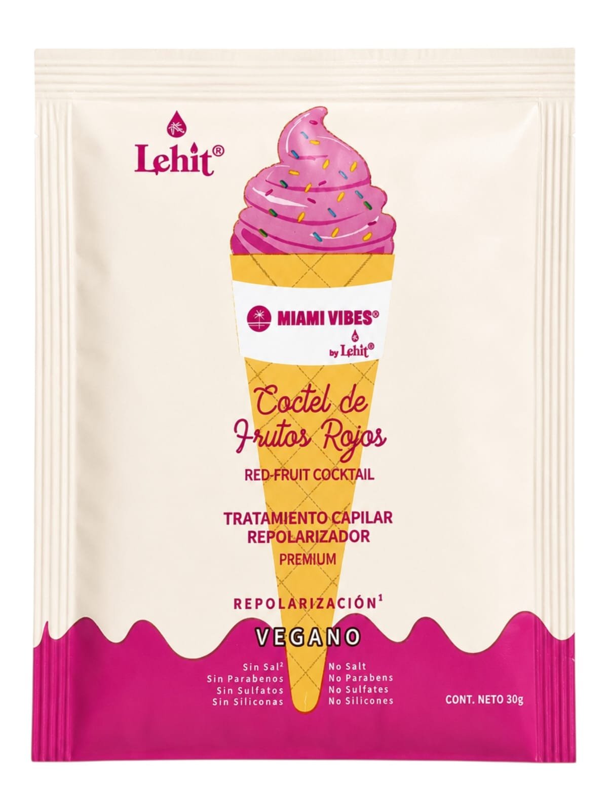 Tratamiento Capilar Coctel De Frutos Rojos Lehit 30 gr