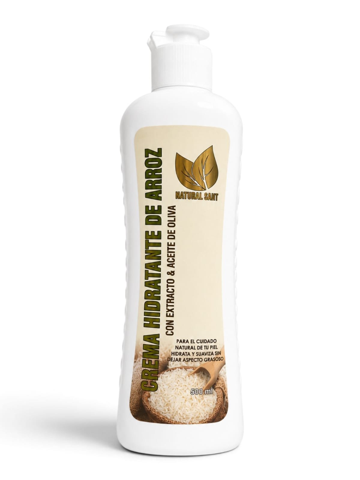 Crema Hidratante Corporal De Arroz Y Aceite De Oliva x 500 ml - Natural Sant