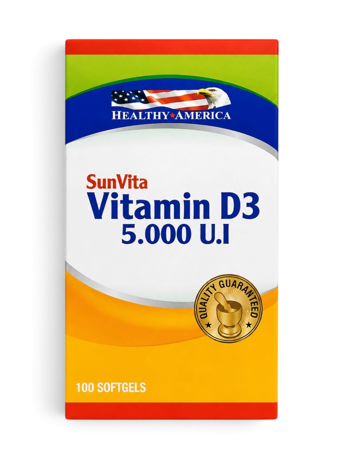 Vitamina D3 5000 U.I x 100 Soft - Healthy América