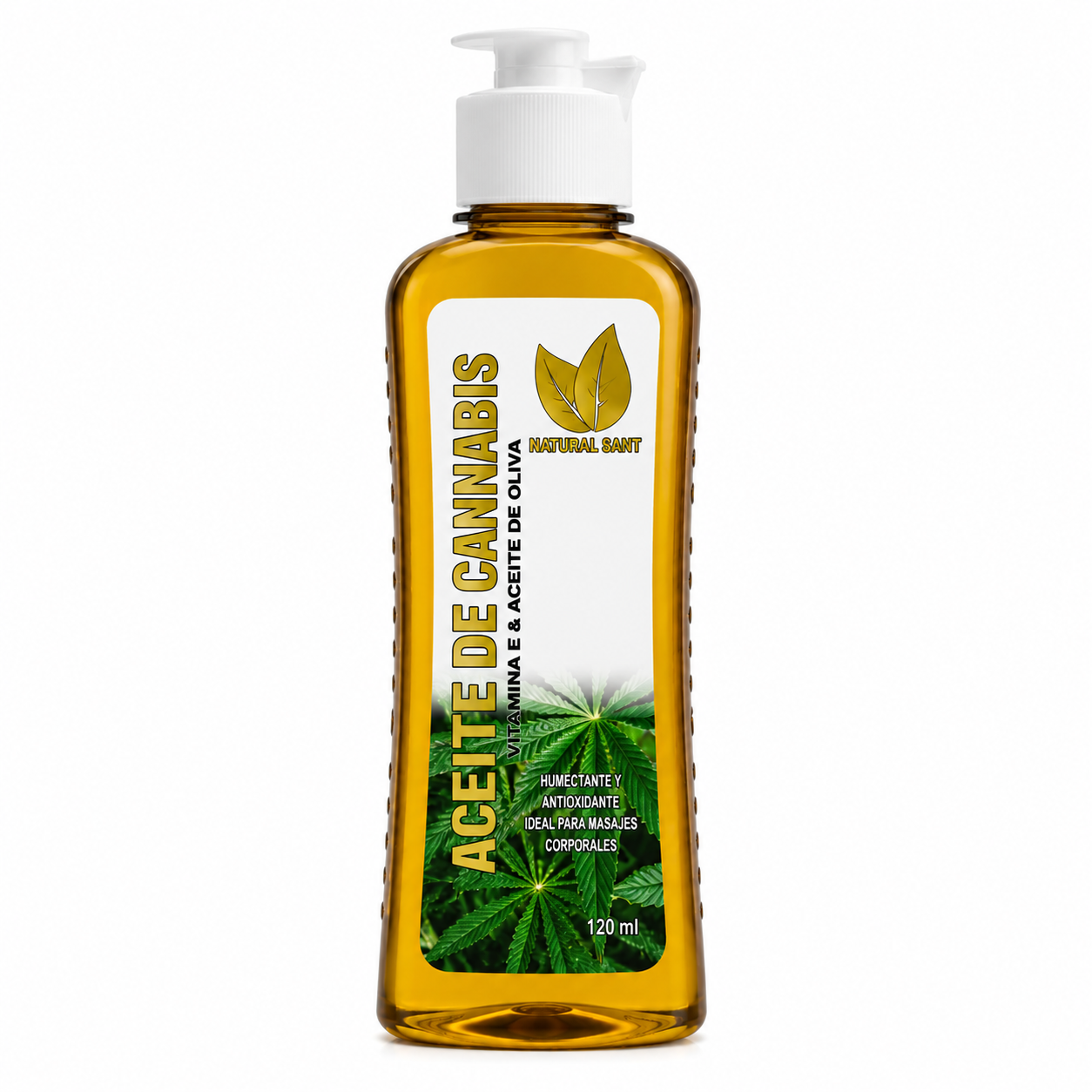 ACEITE CORPORAL DE CANNABIS Y ACEITE DE OLIVA X120ml - NATURAL SANT