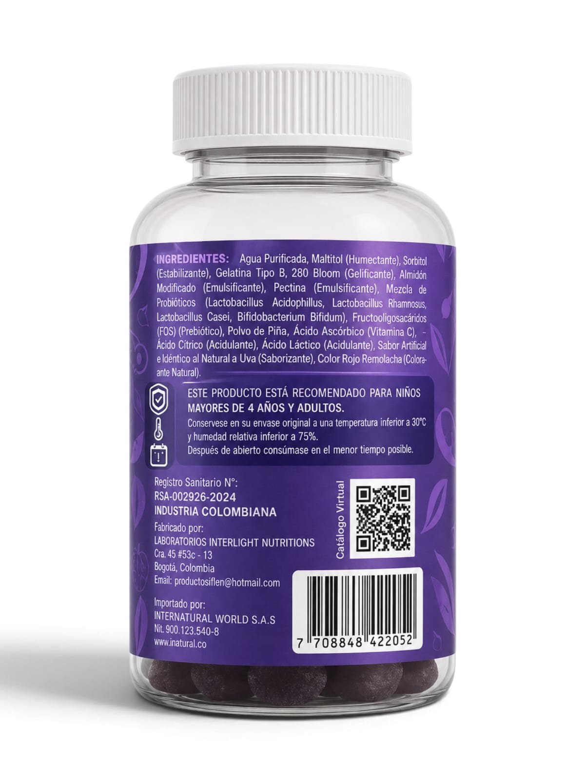 Gomas Con Probióticos Y Vitamina C 60Gomas - Gumieskits - Image 3