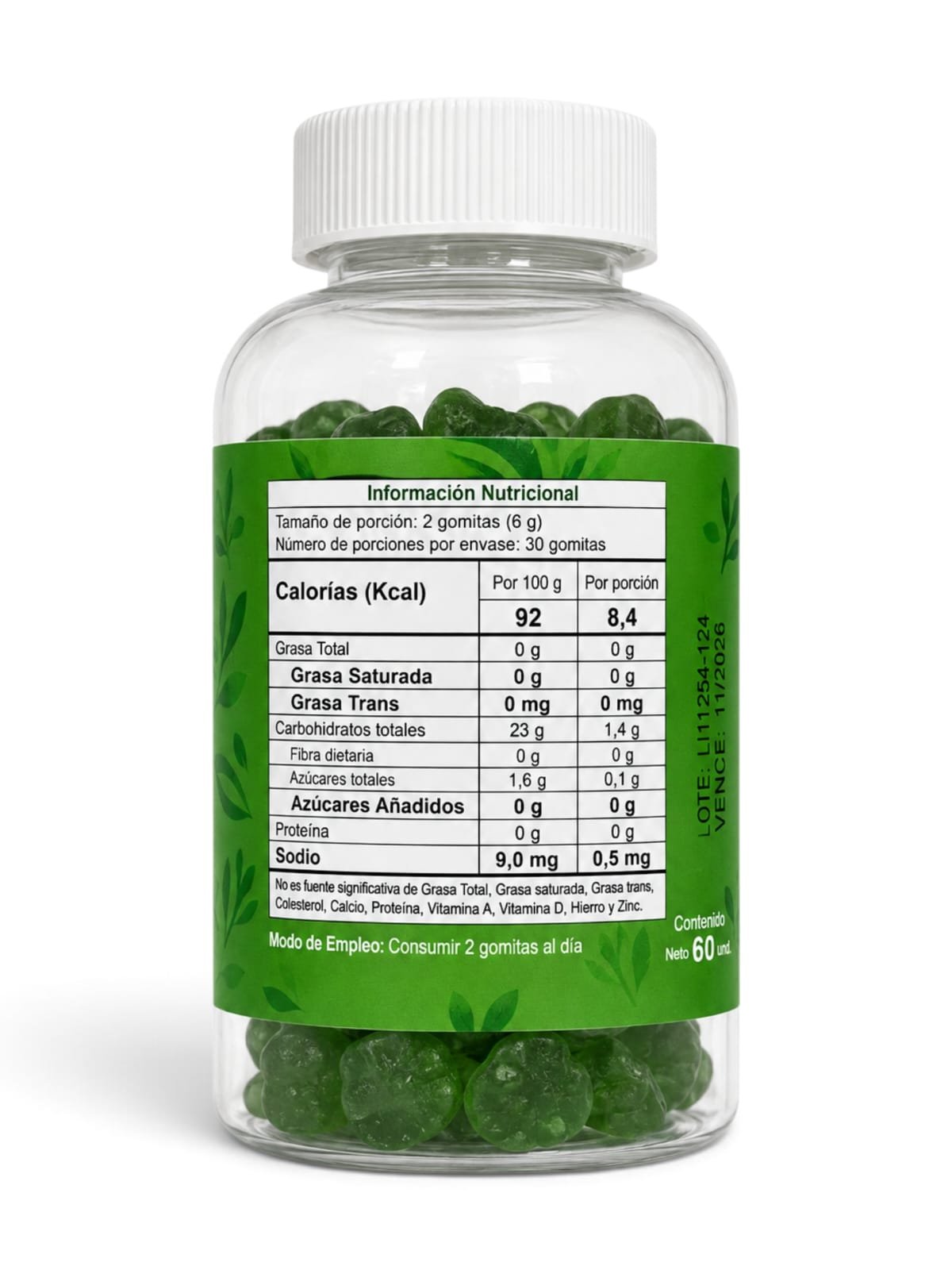 Gomas De Vinagre De Manzana Con Alcachofa Y Cafeina 6O Gomas Healgum - Image 2