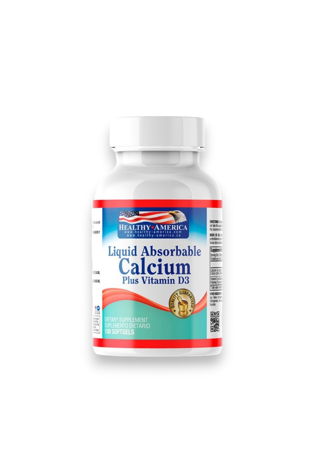 CALCIUM LIQUID ABSORBABLE + VIT D3 - HEALTHY AMERICA