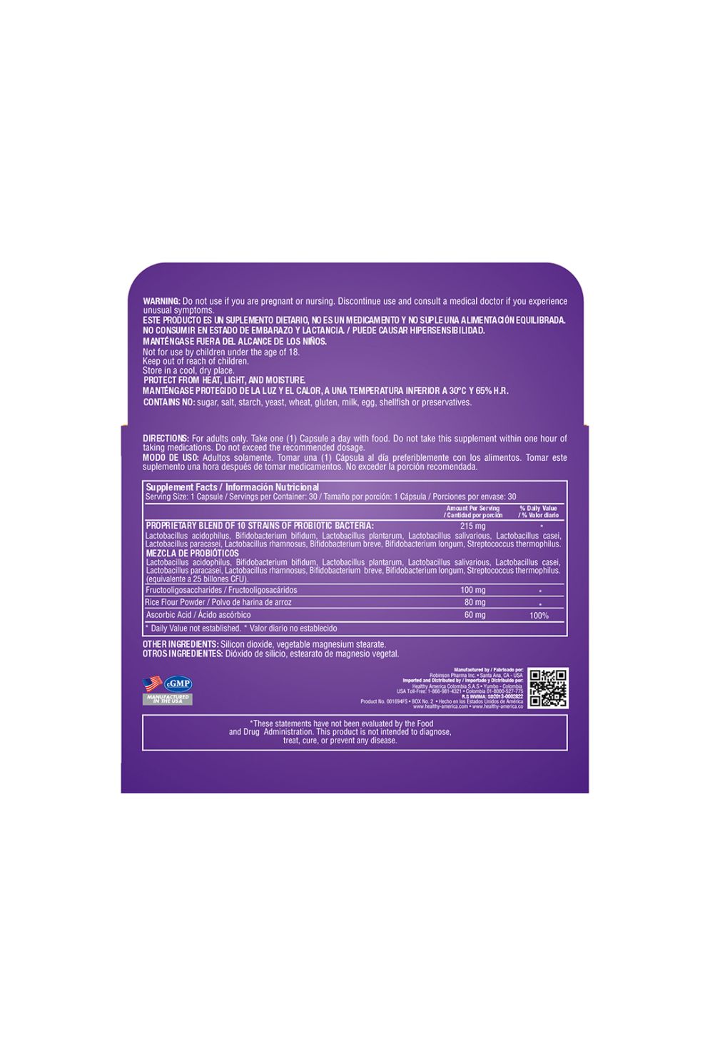ENTEROPHYLUS PROBIOTICOS - HEALTHY AMERICA - Image 3