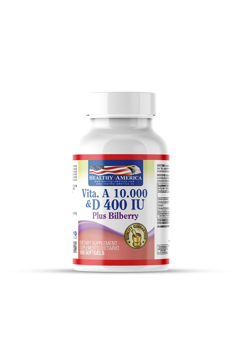VITAMINA A 10.000 & VITAMINA D 400 X100 Soft - HEALTHY AMERICA